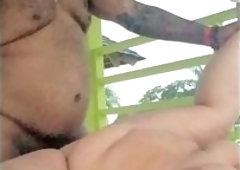 Nasty Slut Sucking Cock On The Beach While The Horny Beach Bunnies Are Watching Gets Her Pussy Filled With Hott Cum