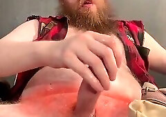 Slooooooooooow edging cock stroking and HUGE cum