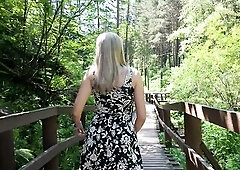 Remote controled sex tool in park - Pleasing mother i'd like to fuck gets an climax