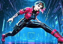 Judy Alvarez is a hotty in the game called Cyberpunk 2077. That babe lives in Night Town. That babe's admirable at working with brain dances. Tha