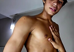 Emilio takes a heavy load in his stretched hole