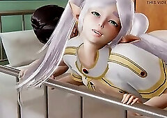 Frieren Yaoi - Femboy Frieren Fucked in a Hospital Bed