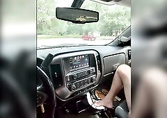 Gilf Playing in Strangers Truck and Huge Squirts