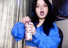POV: PUNK BABE BLUE LIPSTICK BURPING ASMR NO TALKING
