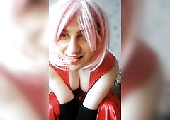 RED COSTUME PLAYGIRL TAKES MY LARGE BUTT