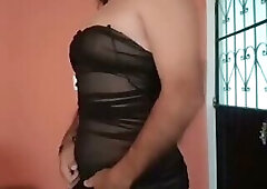 Soy tu puta, te la quiero mamar, sexy dress and thong