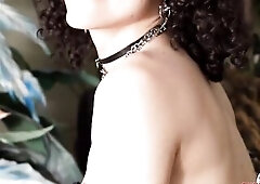 This Canadian trans woman with darksome unshaved hair and big natural boobs teases topless, cupping her melons and exciting a hard dick in a seductive