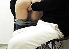 Making out and masturbation in pants at the office.