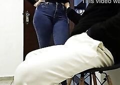 Making out and masturbation in pants at the office.