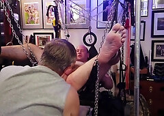 Sir T Shoves A Steel Rod In My Ass & Jacks Me Off To Milk The Cum Out Of My Cock