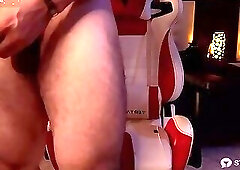 Bodybuilder gets so excited when they play with his anus until he cums - part 2