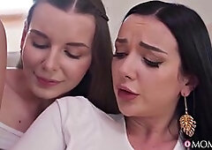 Lady Gang and Natalie Red Finger Big Tits Cunnilingus