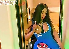 Trans woman gets fucked on wheels and becomes a couple's sex toy - Wheelchair trans girl used as