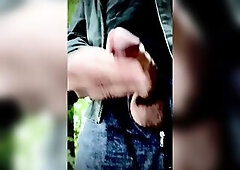 take it without the panties, void urine, walk, jack off & cum on a public path??✊?