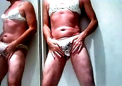 Lingerie, anal masturbation, exhibitionist fuck