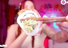 SFW Sushi Chewing Fetish