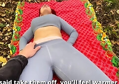 Outdoor hardcore activities for stacked BBW stepmother