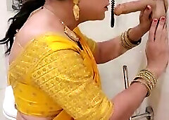 Desi crossdresser Payal dildo blowjob and gagging