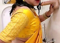 Desi crossdresser Payal dildo blowjob and gagging