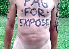 messy bum chum pig servenaked get clyster outdoor in peniscage piss unshod in front the web cam