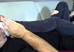 Hot amateur european foot and pantyhose fetish