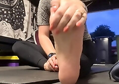 Blonde honey Kasia Linsey foot fetish