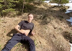 Risky Public Outdoor In The Forest Walking, Posing & Almost Getting Caught