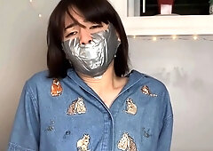 masturbating in duct tape self bondage