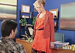 Milf Principals Lingerie Office Blowjob
